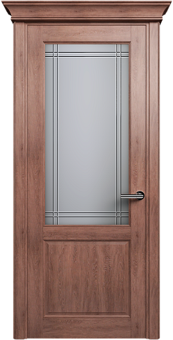 Дверь Status Classic 521 Итальянская решетка Карниз Дуб Капучино