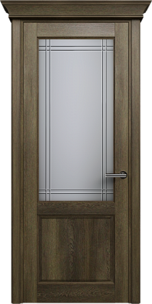 Дверь Status Classic 521 Итальянская решетка Карниз Дуб Винтаж