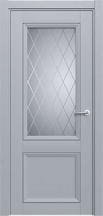 Дверь Status Neo Classic 1021 Серебро РОМБ сатинато белое