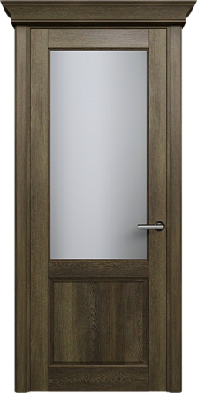 Дверь Status Classic 521 Белое сатинато Карниз Дуб Винтаж
