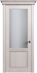 Дверь Status Classic 521 Белое сатинато Карниз Дуб Белый