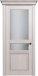 Дверь Status Classic 533 Белое сатинато Карниз Дуб Белый