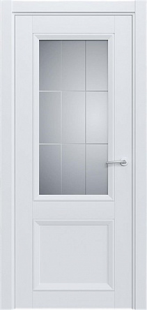 Дверь Status Neo Classic 1021 Белый лёд Английская решетка сатинато белое