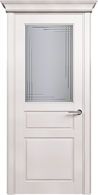 Дверь Status Classic 532 Грань Карниз Белый Жемчуг