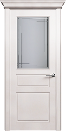 Дверь Status Classic 532 Грань Карниз Белый Жемчуг