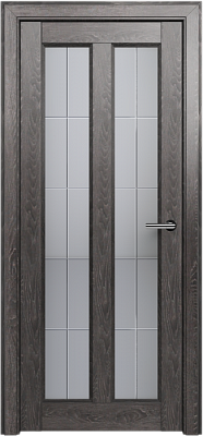 Дверь Status Fusion 612 Английская решетка Дуб Патина