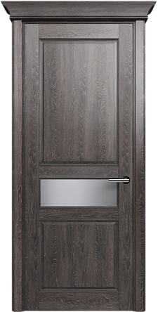 Дверь Status Classic 534 Белое сатинато Карниз Дуб Патина