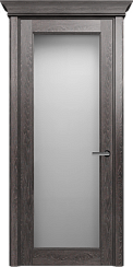 Дверь Status Classic 552 Белое сатинато Карниз Дуб Патина