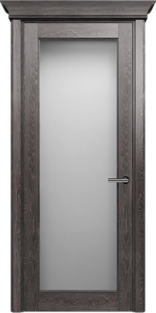 Дверь Status Classic 552 Белое сатинато Карниз Дуб Патина