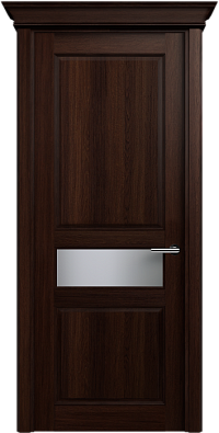 Дверь Status Classic 534 Белое сатинато Карниз Орех