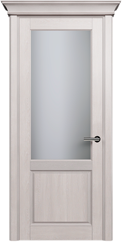 Дверь Status Classic 521 Белое сатинато Карниз Дуб Белый