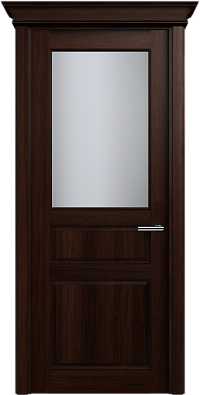 Дверь Status Classic 532 Белое сатинато Карниз Орех