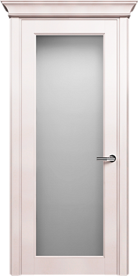 Дверь Status Classic 552 Белое сатинато Карниз Белый Жемчуг