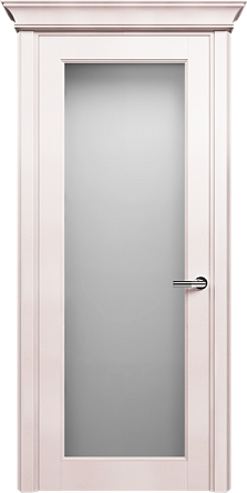 Дверь Status Classic 552 Белое сатинато Карниз Белый Жемчуг