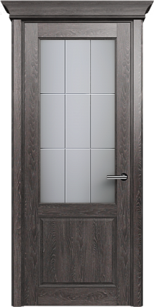 Дверь Status Classic 521 Английская решетка Карниз Дуб Патина